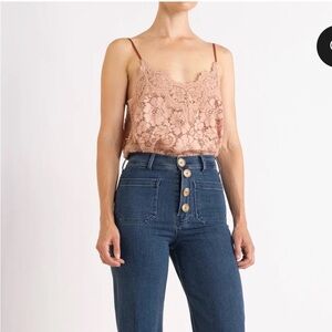 FLANNEL Tilly Lace Cami in Butter